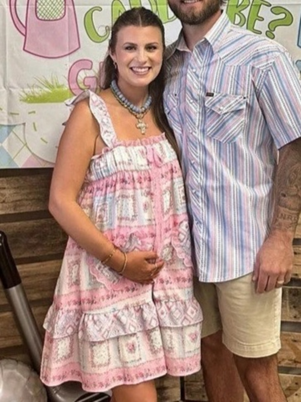 Stitched with love pink patchwork mini dress